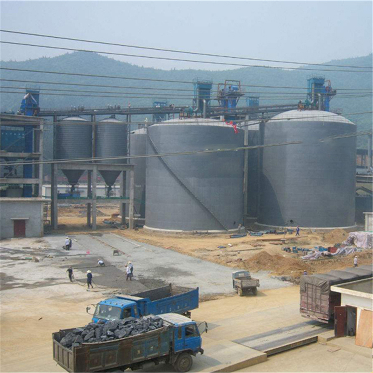 天水水泥钢板仓2座3000吨青岛项目进入施工
